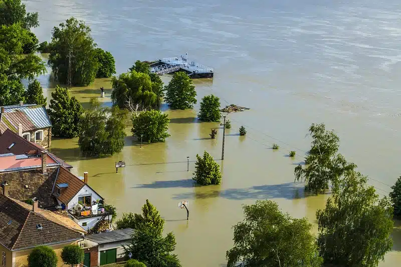 A River With A City In The Background